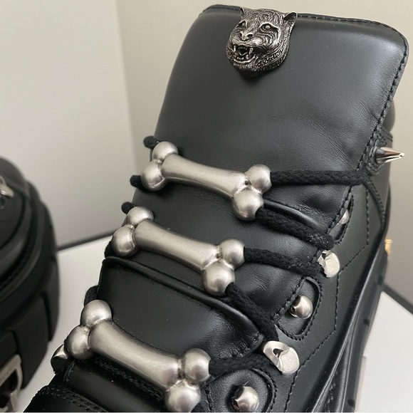 GUCCI platform biker boots - Picture 7 of 13